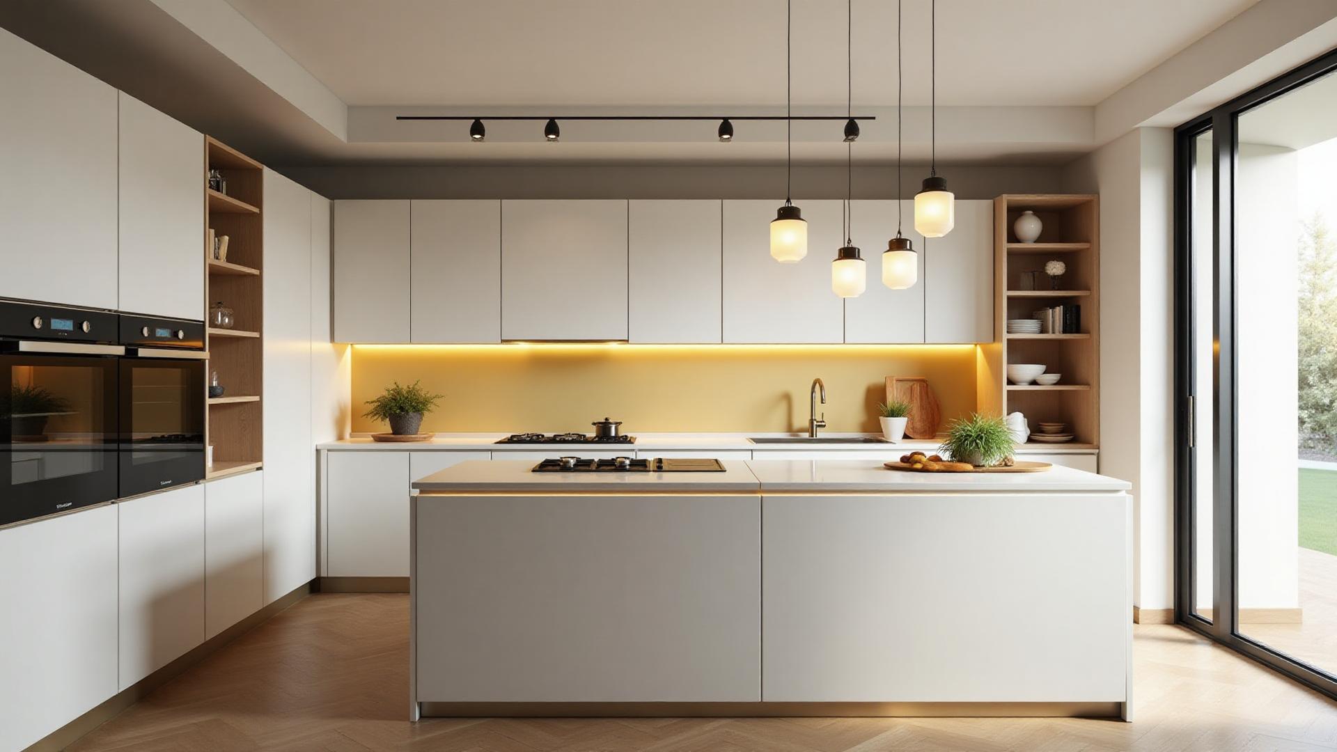 Luxurious kitchen with gold accents